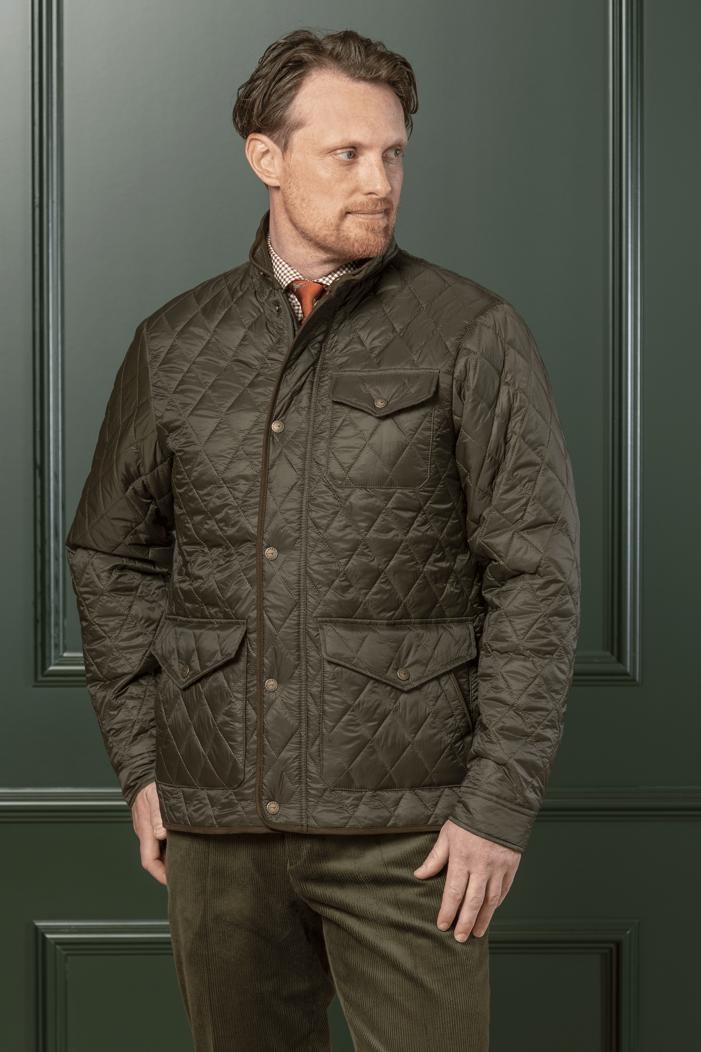 Brewster Quilted Jacket - Olive