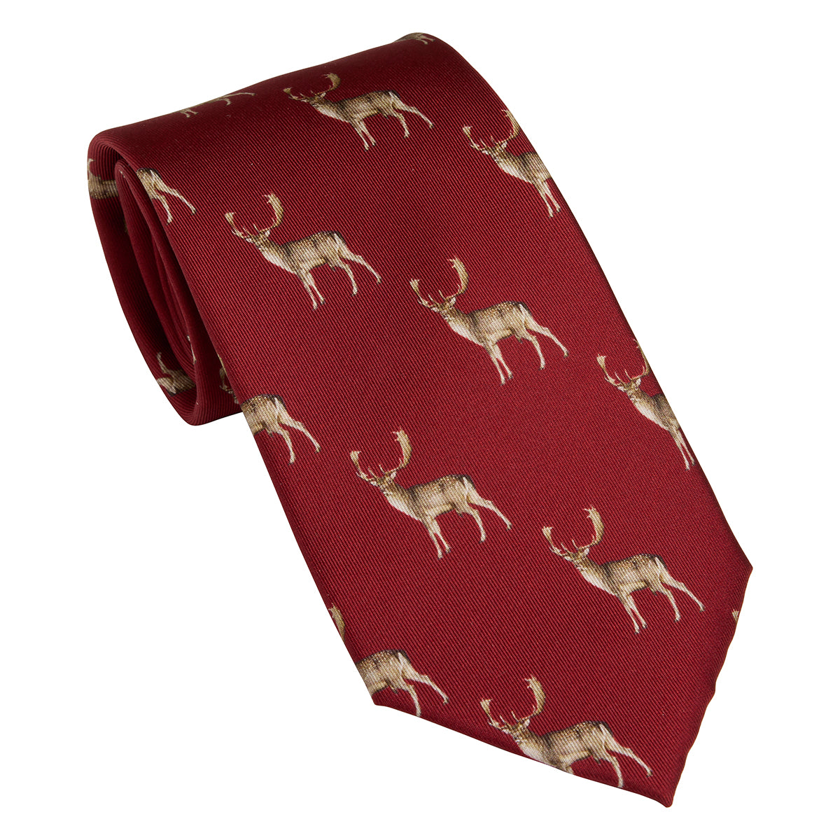 Damhirsch Krawatte - Vintage rot