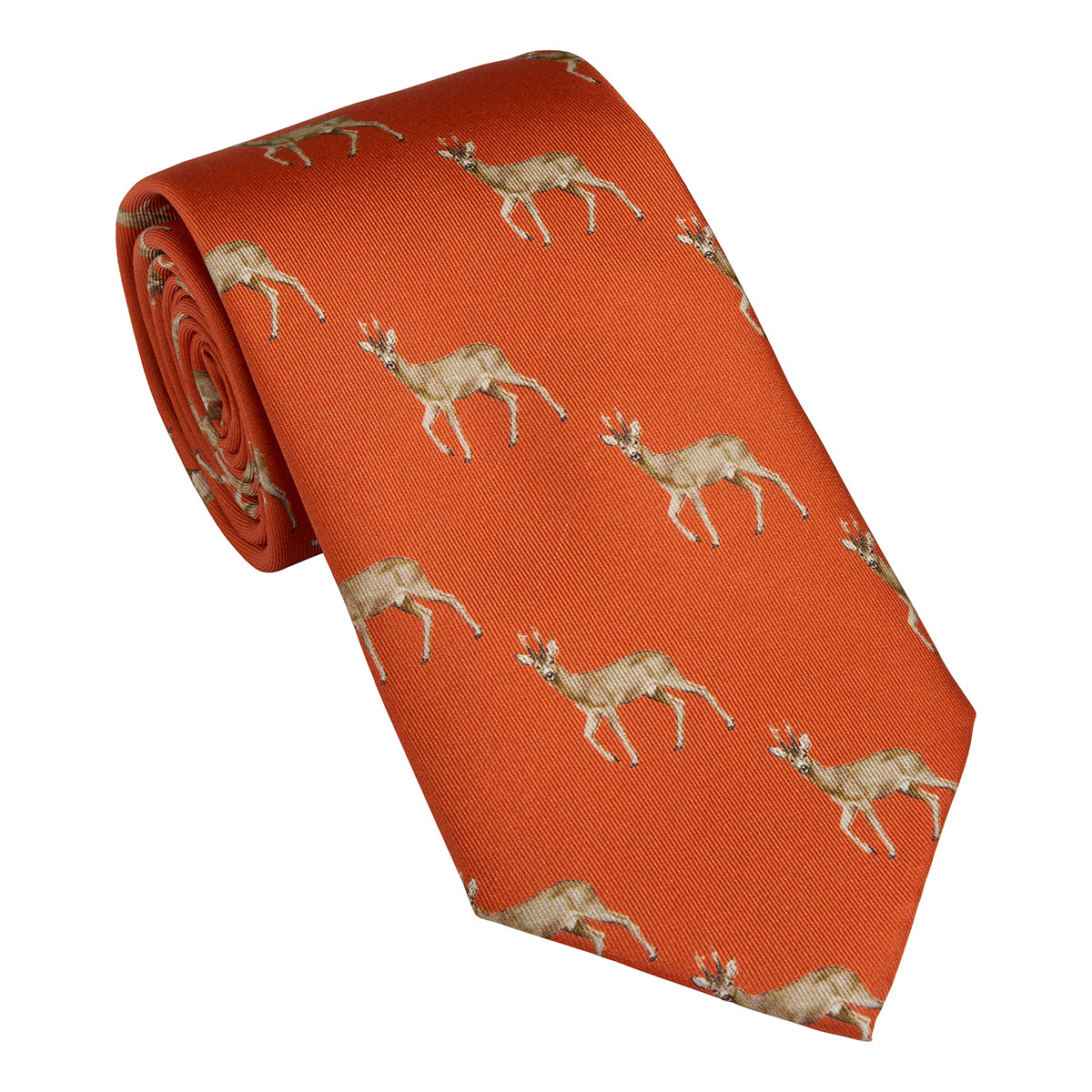 Rehbock Krawatte - burnt orange