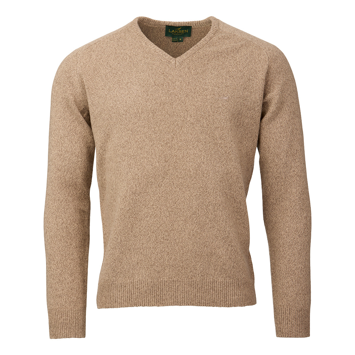Trent V-neck Lambswool Sweater - Camel