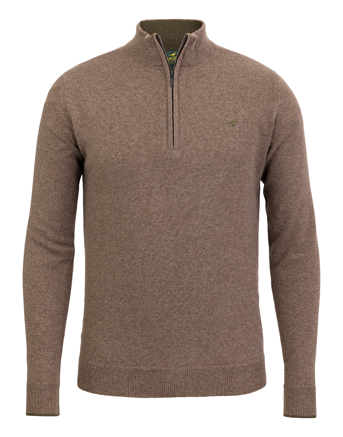 Brompton Zip Neck Sweater - Camel