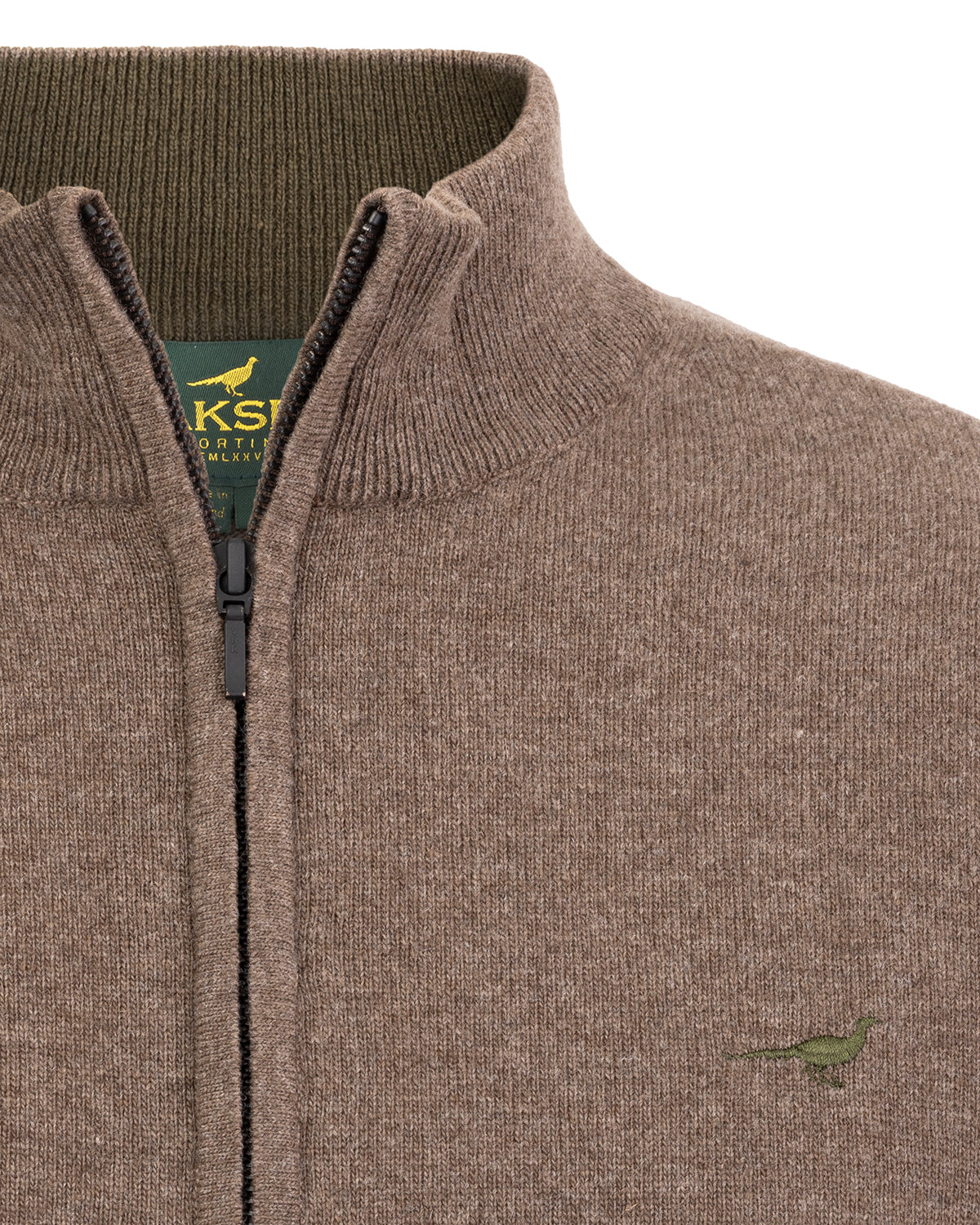 Brompton Zip Neck Sweater - Camel