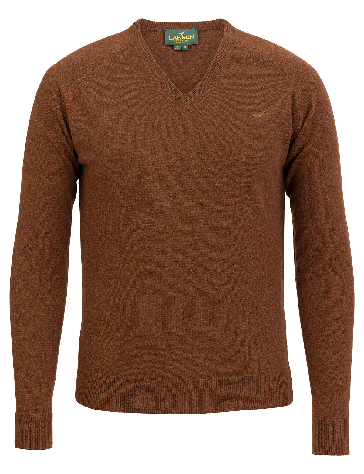 Trent V-neck Lambswool Sweater - Toffee