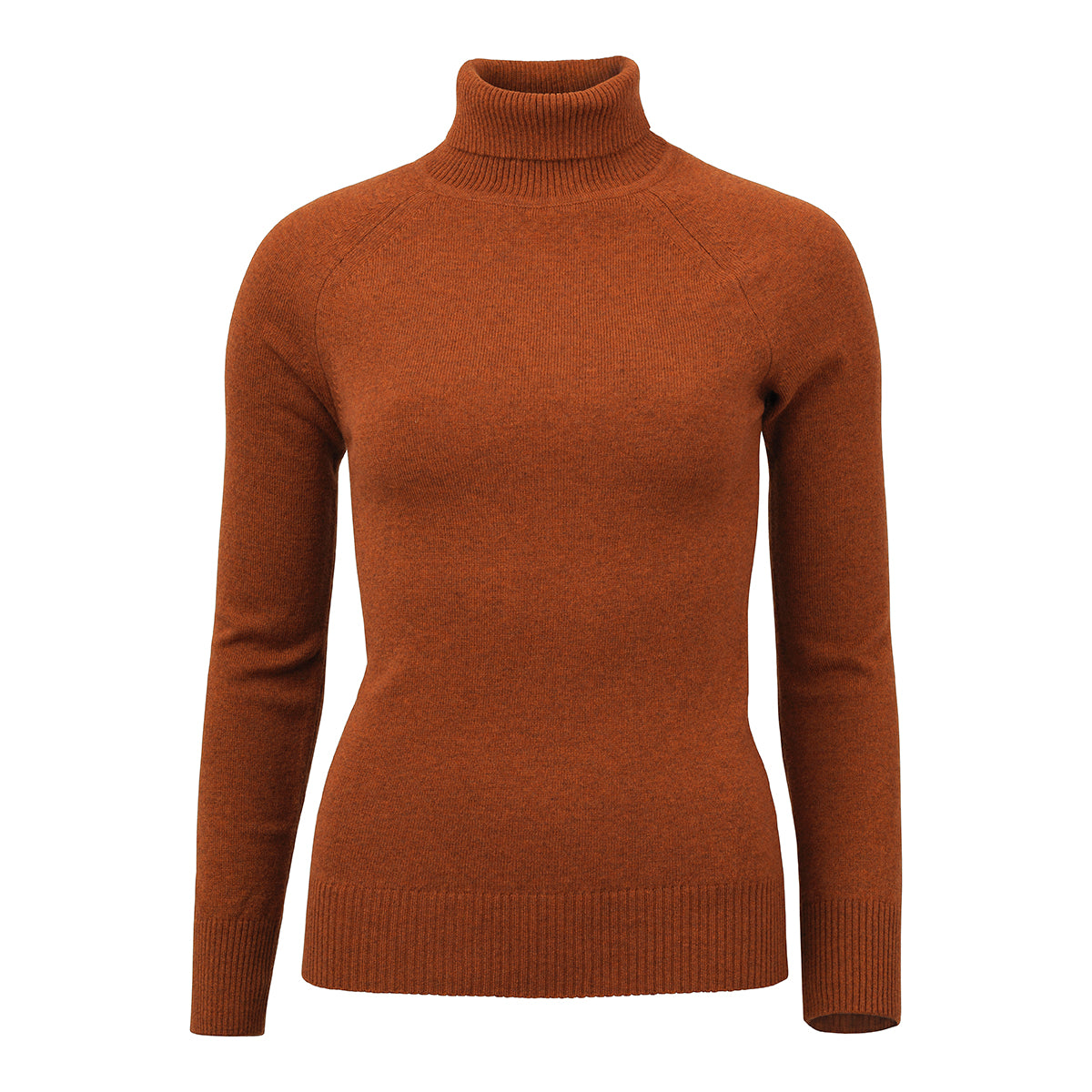 Kit Lambswool Rollneck - Burnt Orange