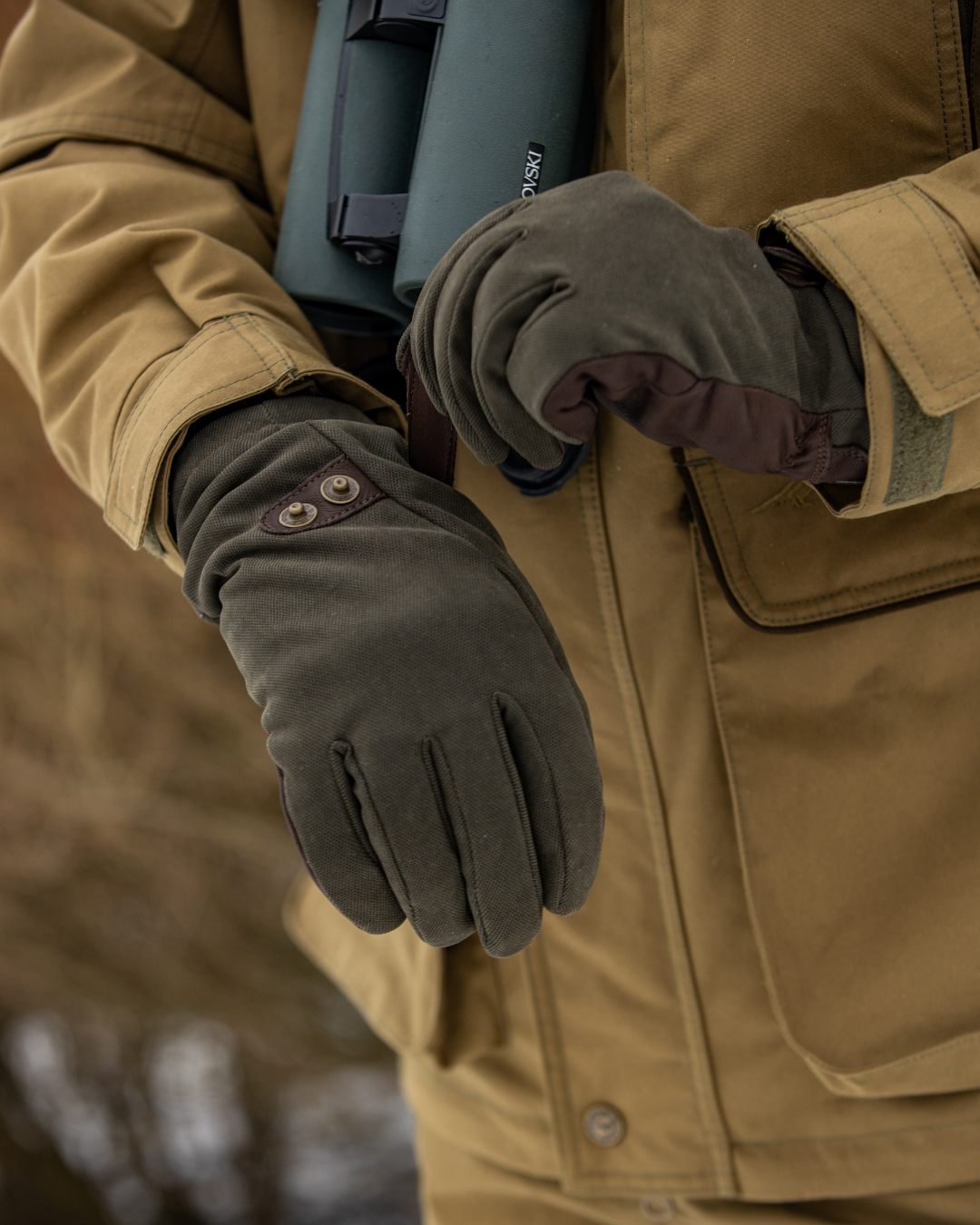 Edmonton Handschuhe – Grün/Braun