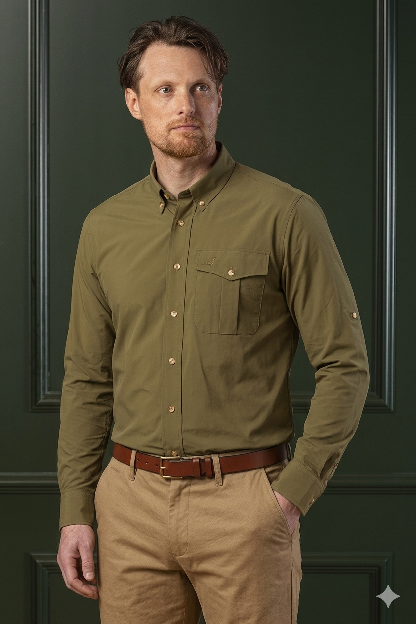 Kinshasa Tech Shirt - Olive Green