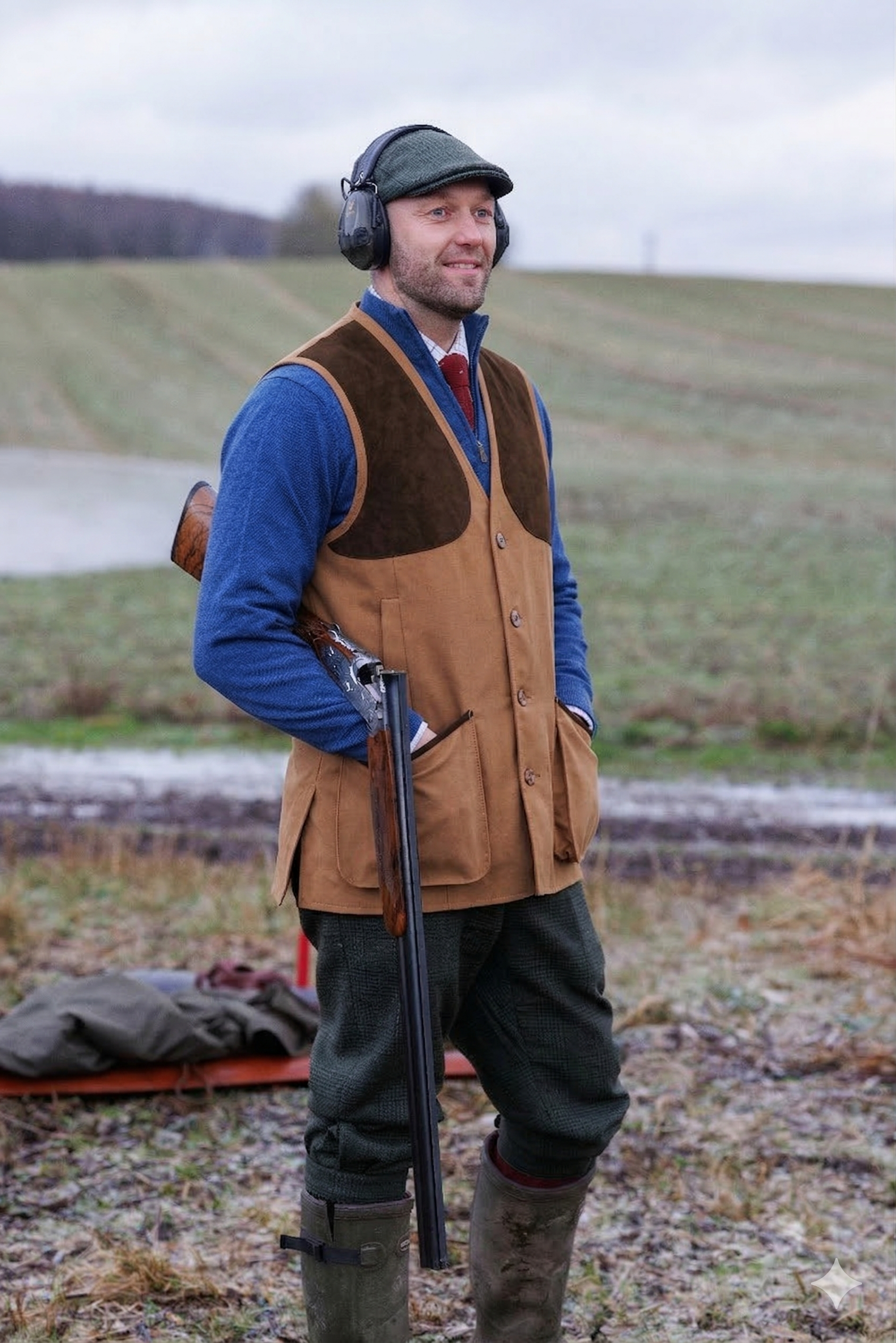 Lumley Leith Shooting Vest - Camel