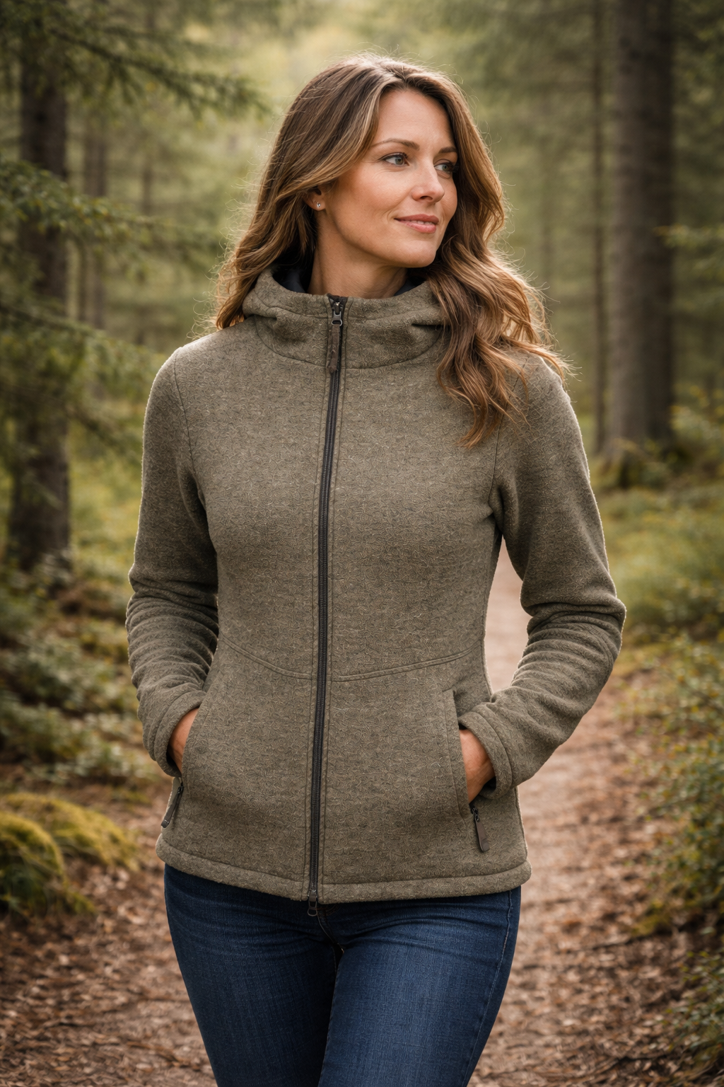Fiona Fleece Jacket w. CTX Air™ - Olive