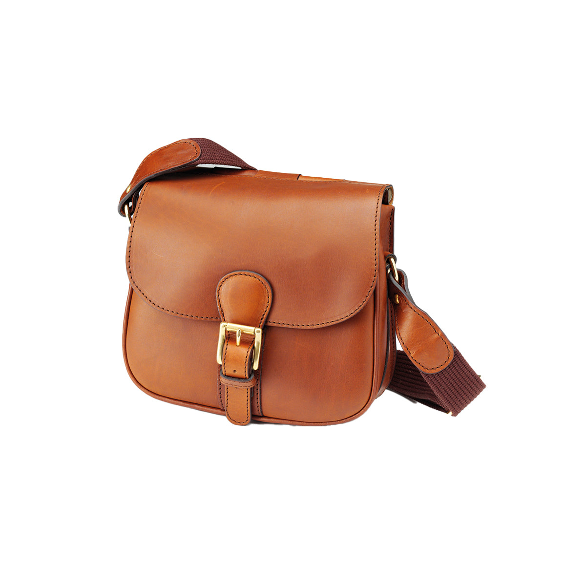 Cartridge Bag in Saddle Leather - Chocolate