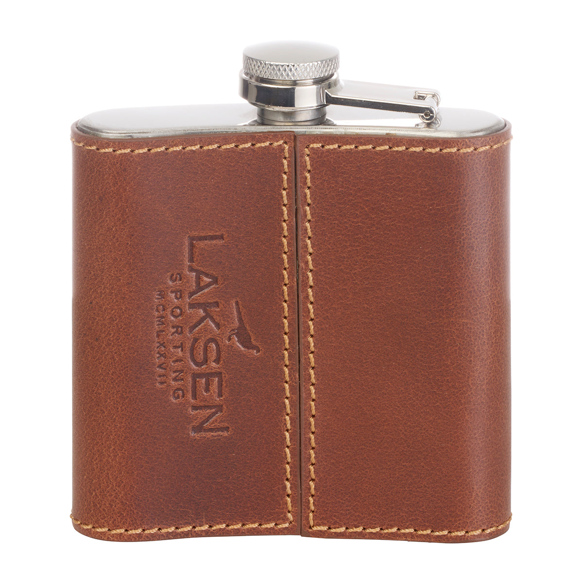 Pocket flask in Saddle Leather - Chocolate