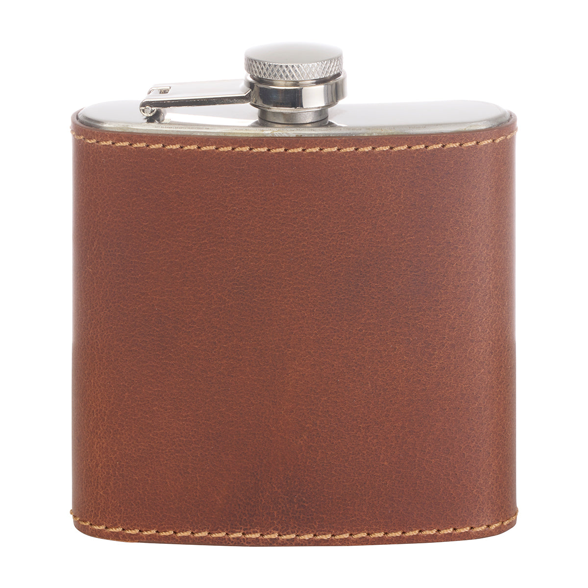 Pocket flask in Saddle Leather - Chocolate