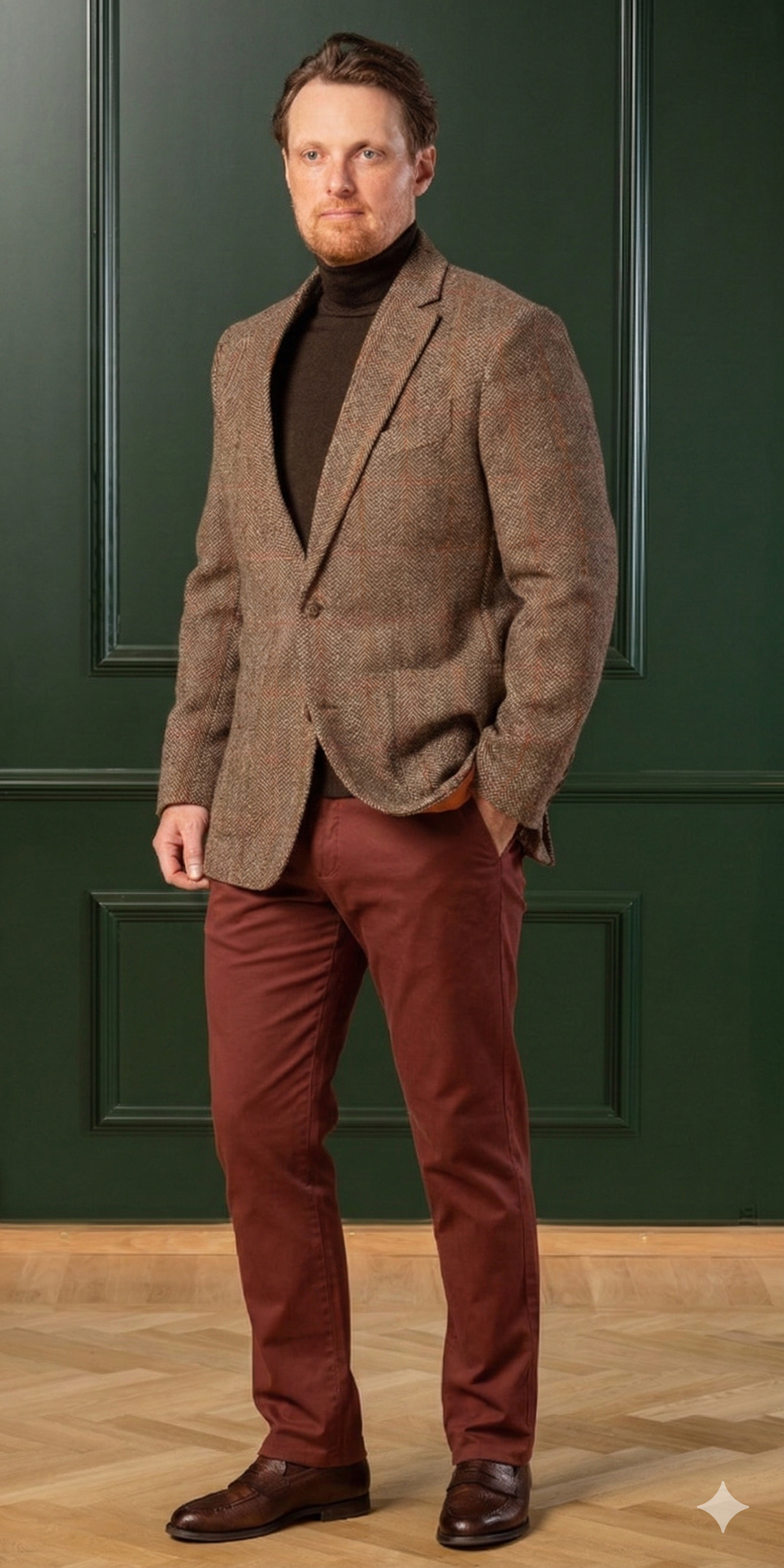 Lumley Chino Trousers - Wine