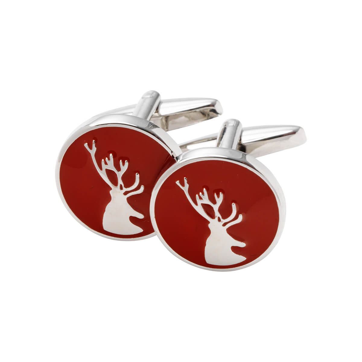 Stag Deer Cufflinks - Blood Orange