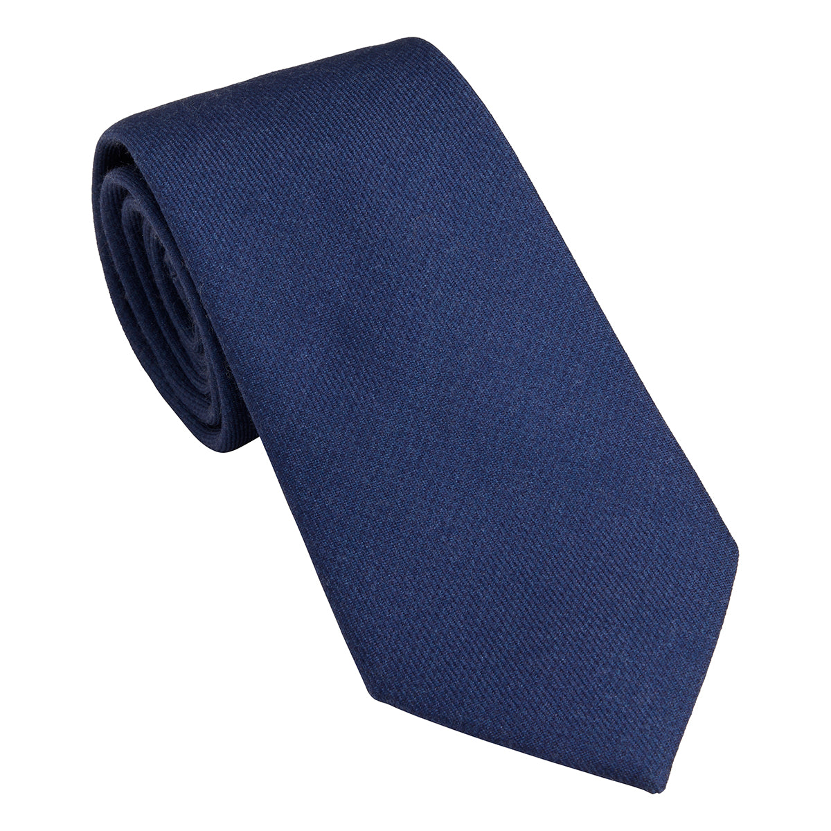 Cravate Houndstooth Laine - Bleu