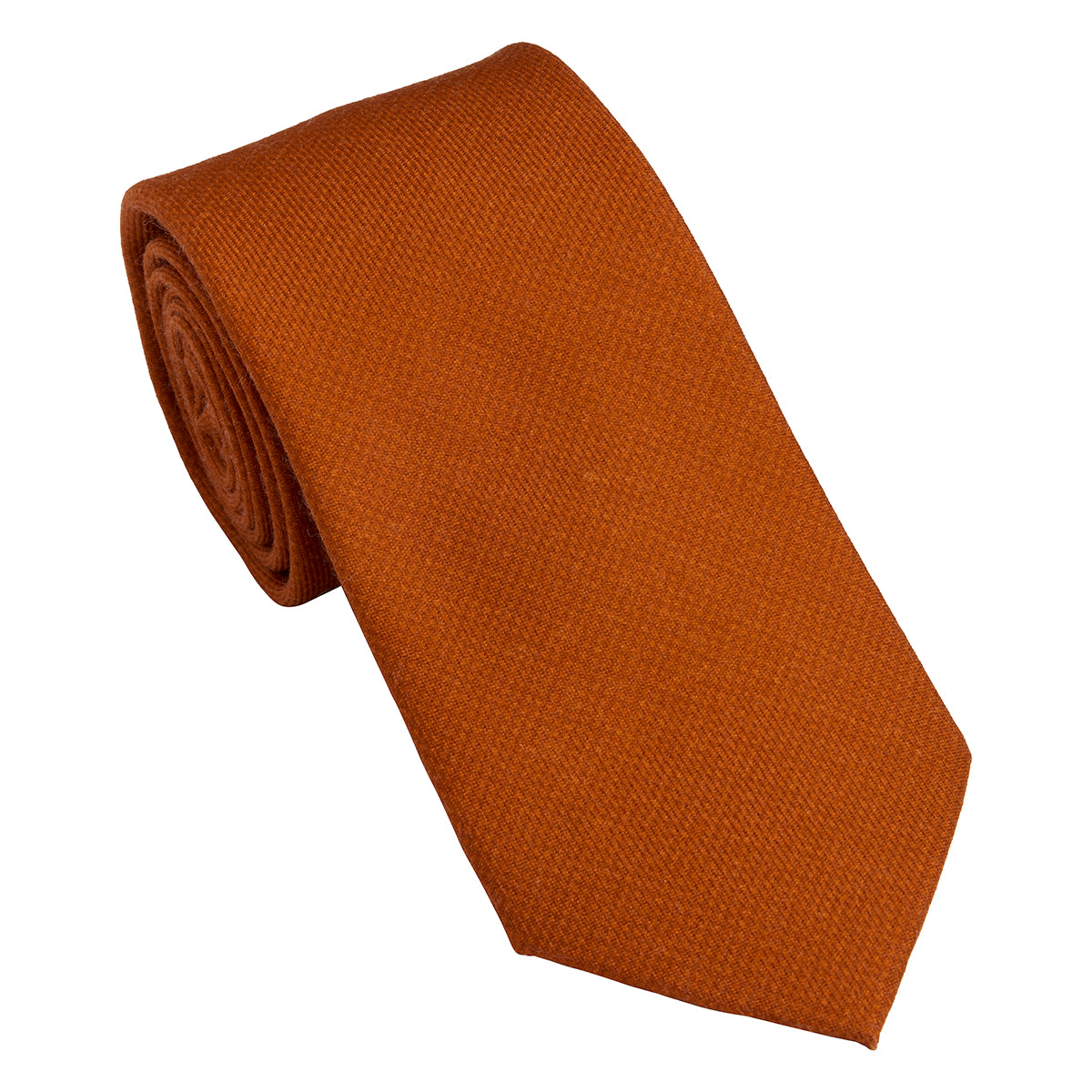 Cravate Houndstooth Laine - Rouille