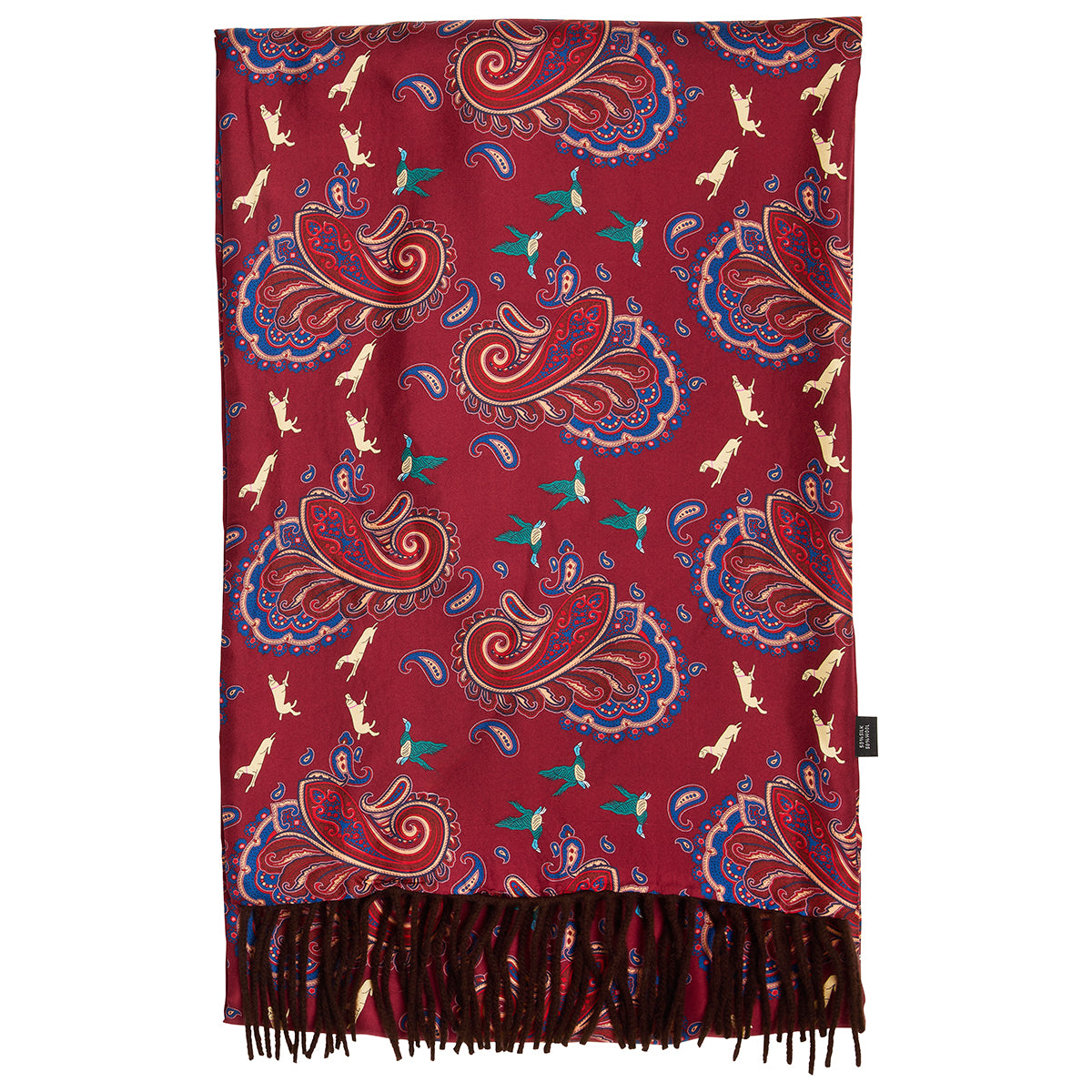 Reversible Game Scarf in Wool/Silk – Paisley