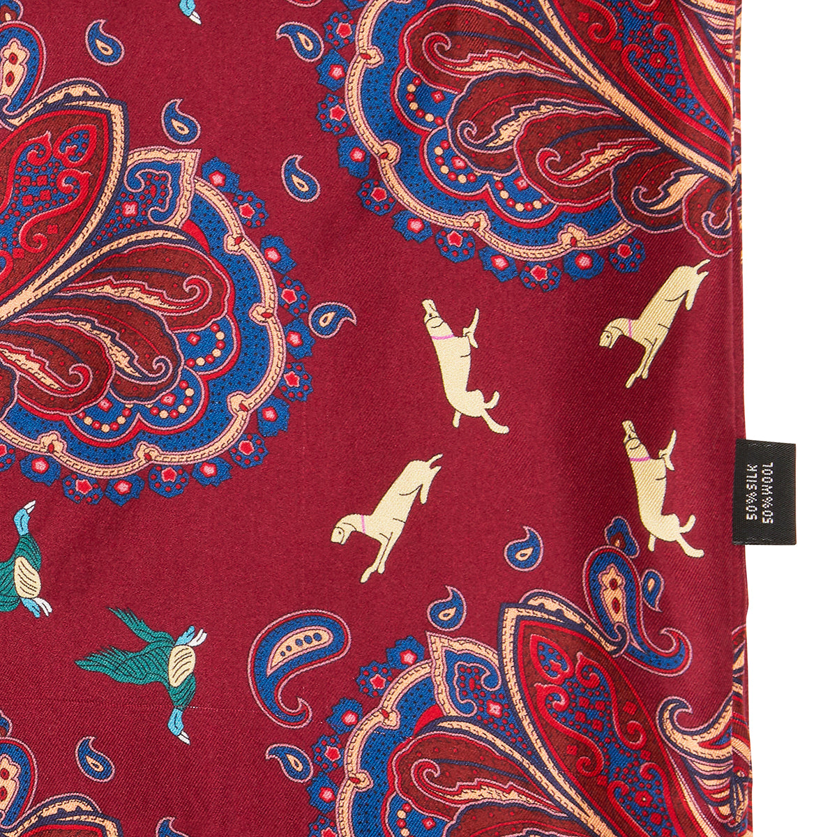 Reversible Game Scarf in Wool/Silk – Paisley