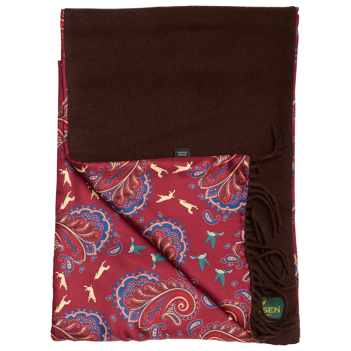 Reversible Game Scarf in Wool/Silk – Paisley
