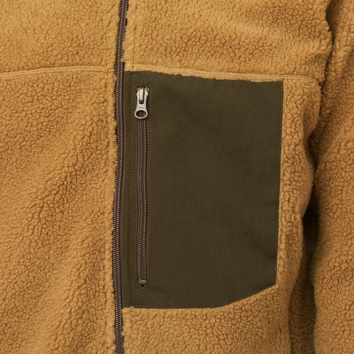 Teddy Fleece Zip Jacket – Camel