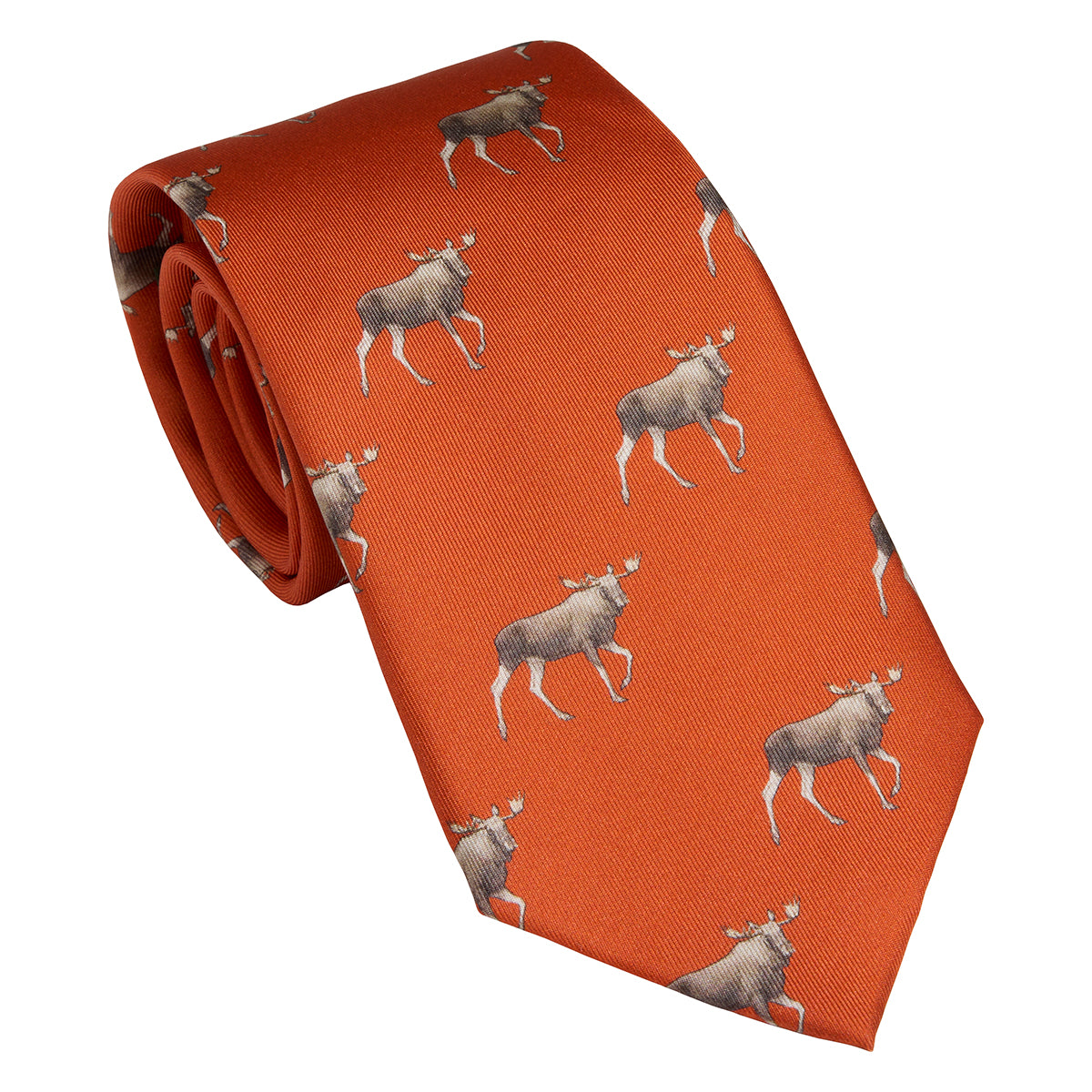 Elk tie burnt orange