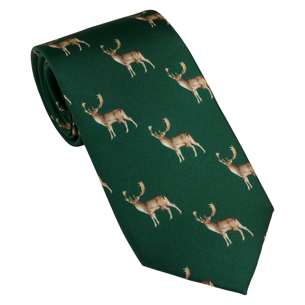 Fallow buck neck tie - British racing green