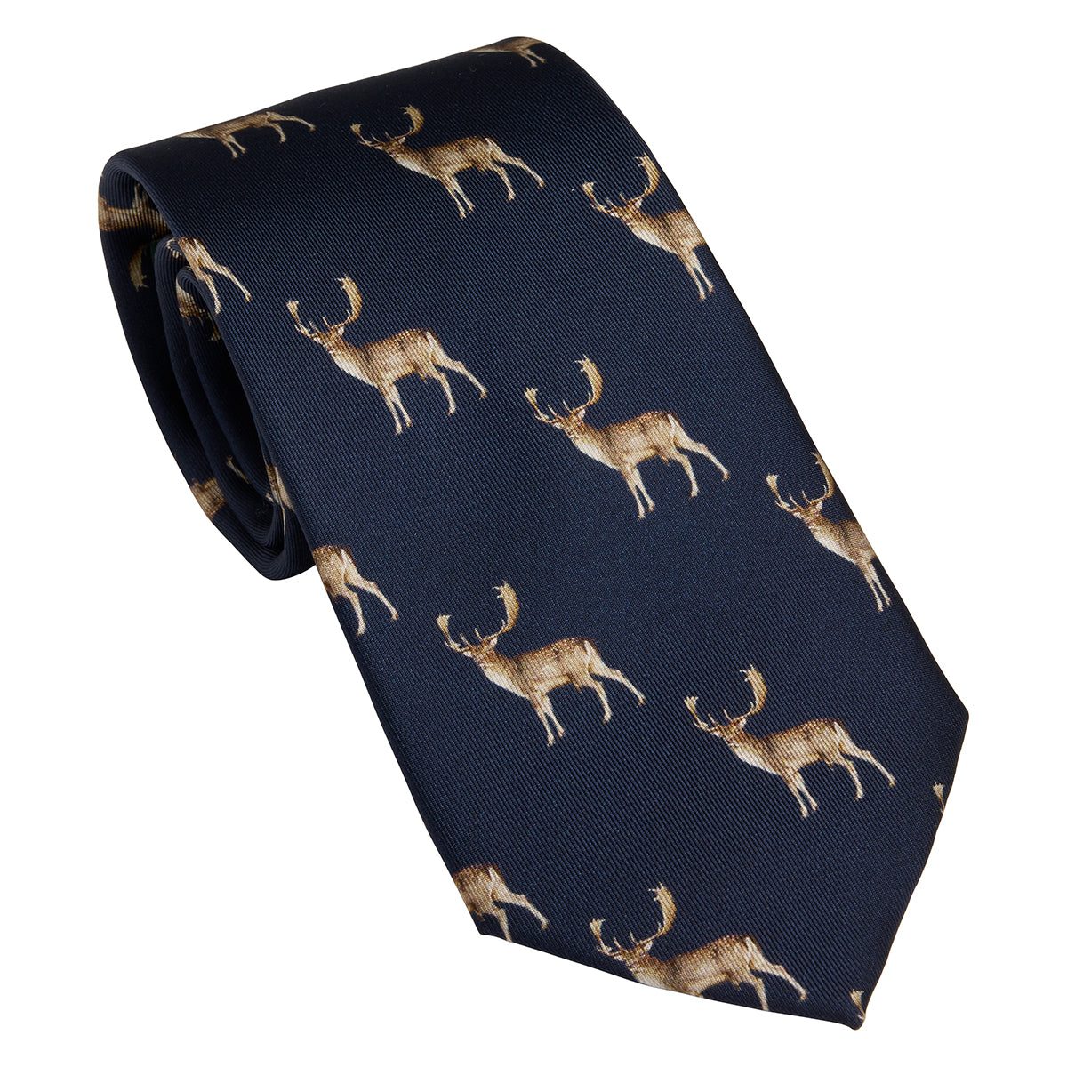 Damhirsch Krawatte - Navy blau