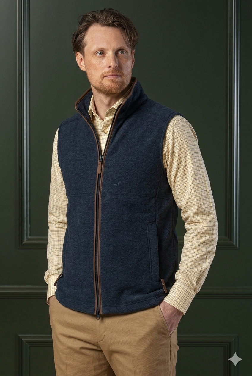 Isla Fleece Vest - Navy