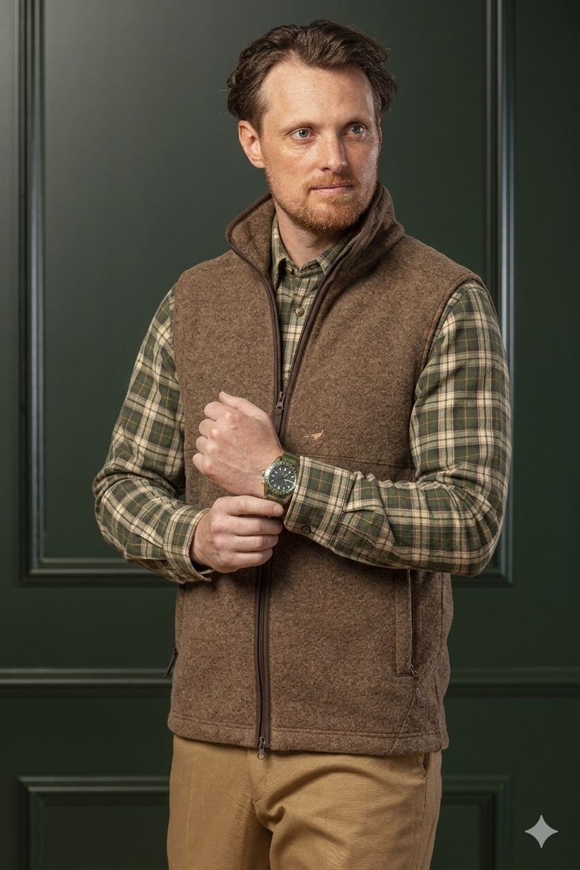 Isla Fleece Vest - Camel