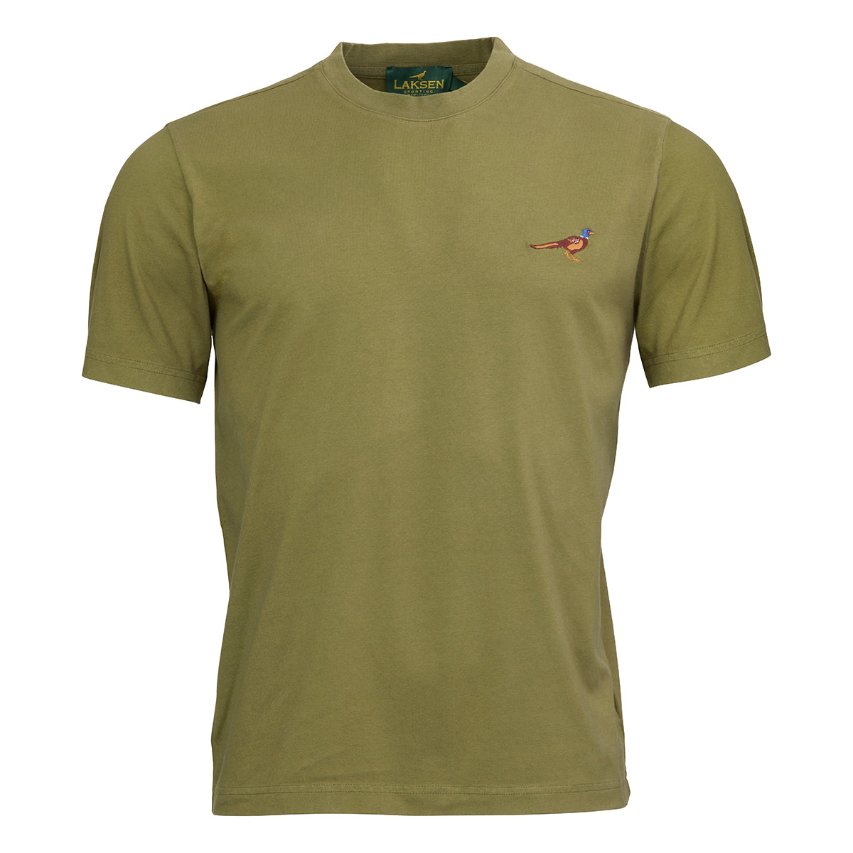 Pheasant Cotton T-shirt – Olive