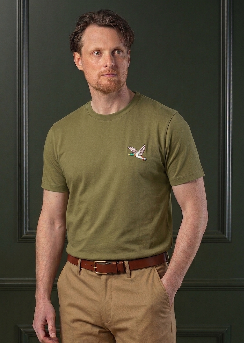 Duck Cotton T-Shirt – Olive