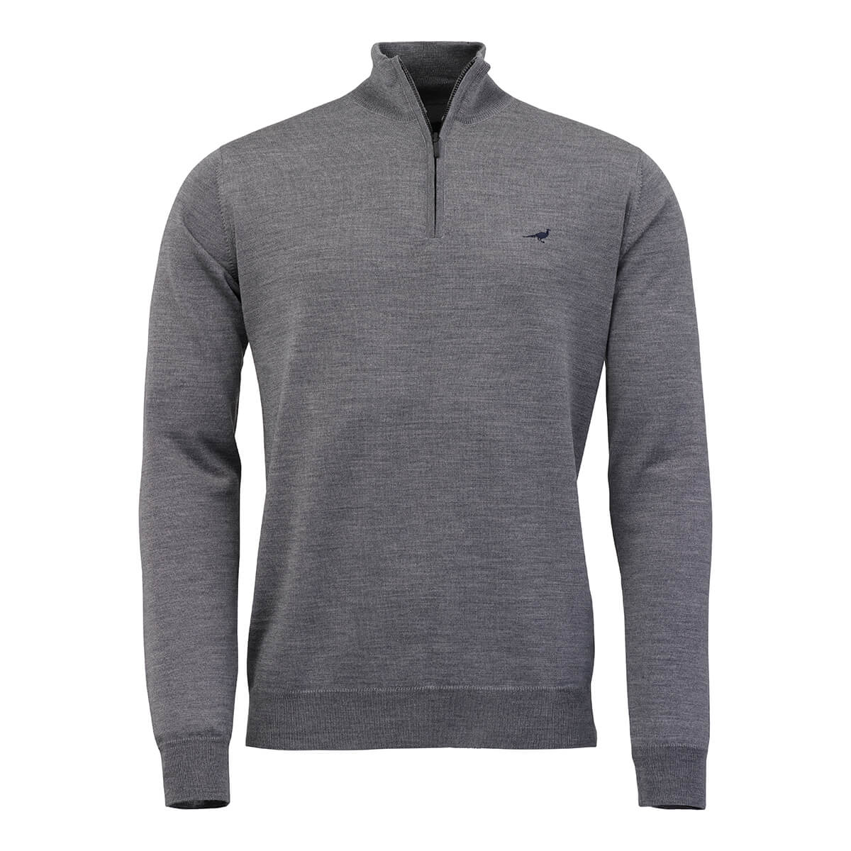 Norfolk Zip Neck Merino Sweater – Overcast