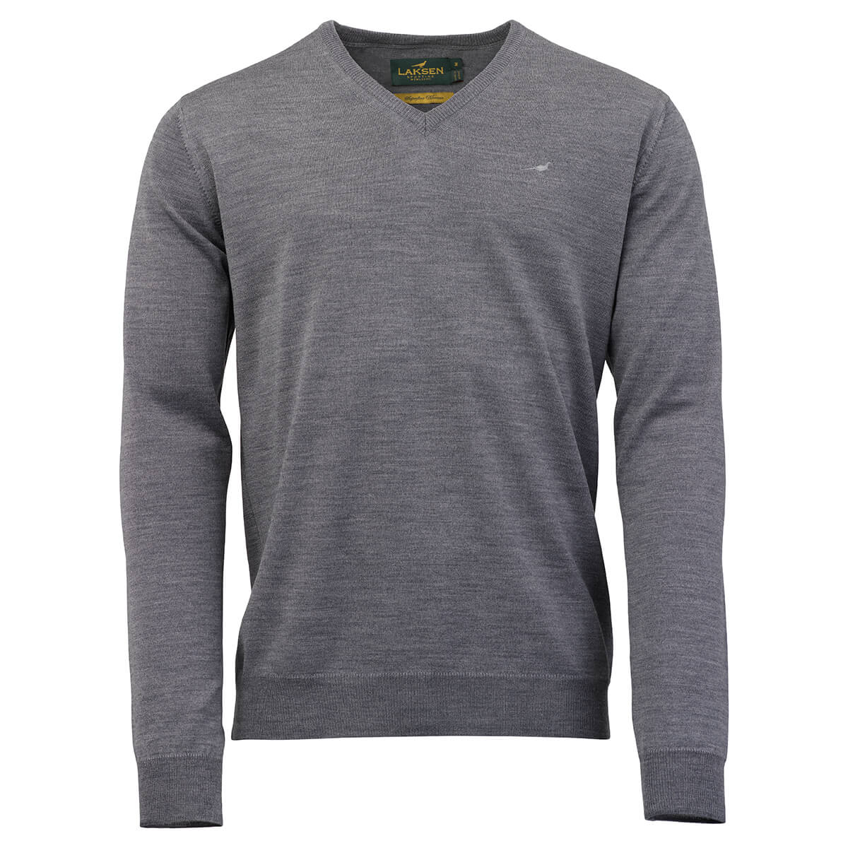 Sussex V-neck Merino Sweater – Overcast