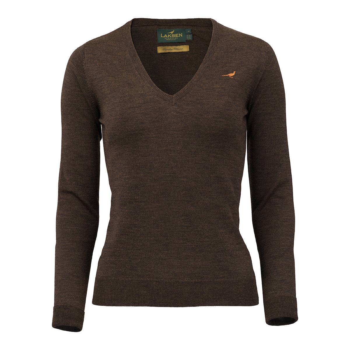 Camilla V-neck Merino Sweater – Brownie