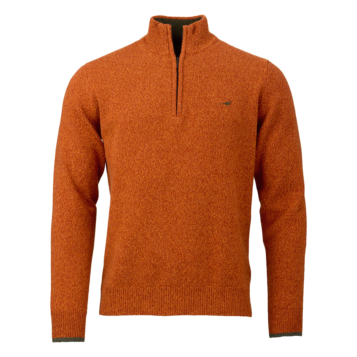 Brompton Zip Neck Lambswool Sweater – Terra