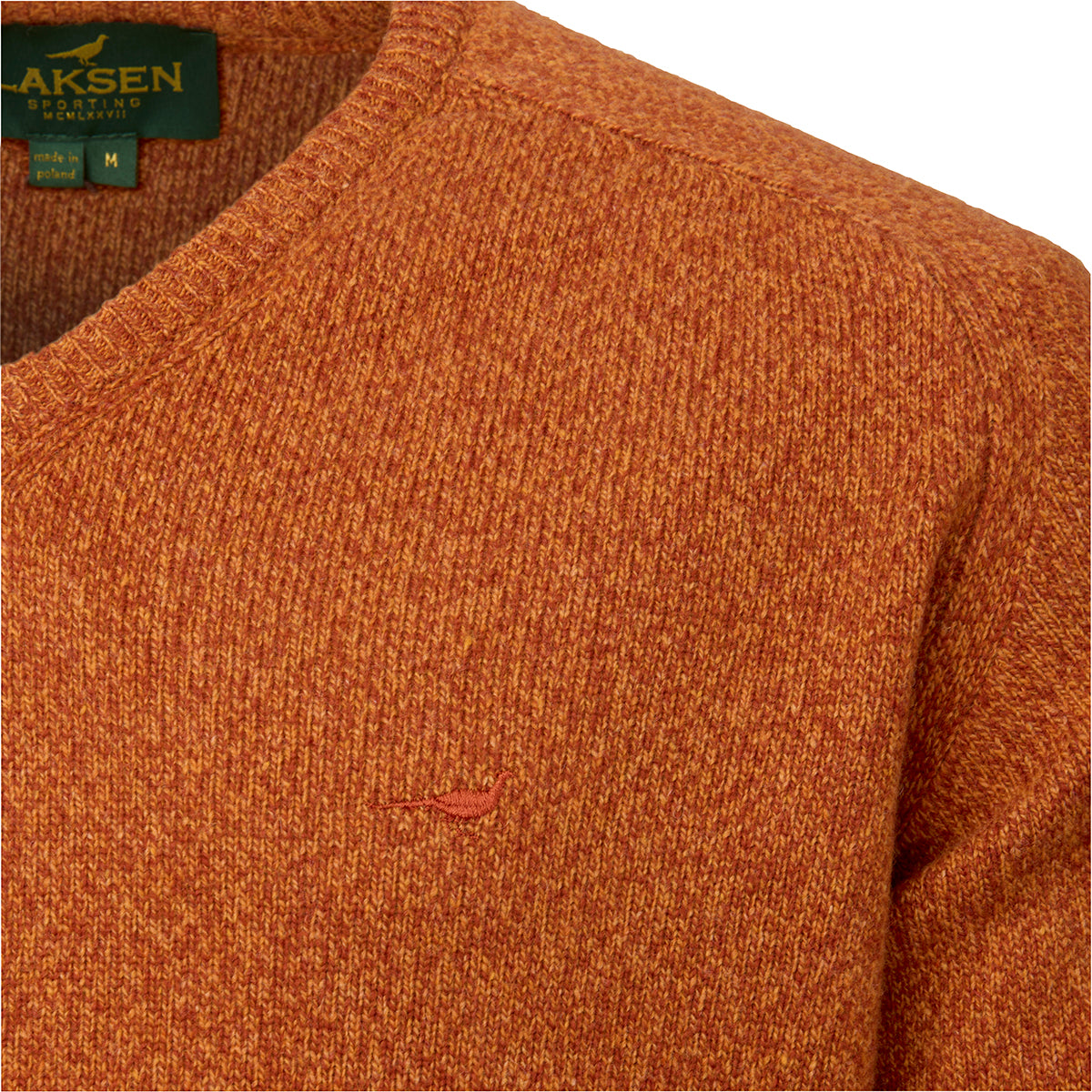 Trent V-neck Lambswool Sweater - Terra