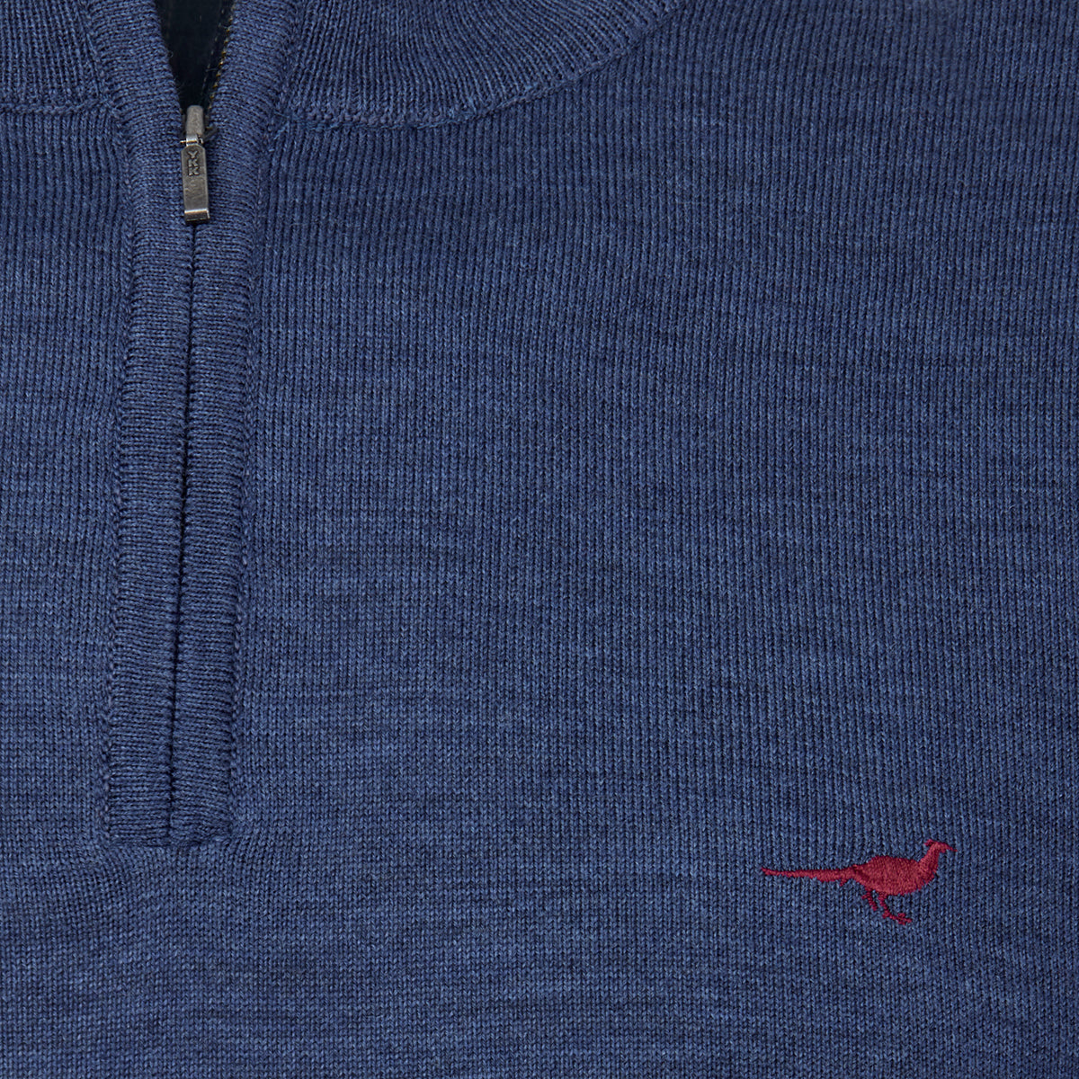 Norfolk Zip Neck Merino Sweater – Corn Blue