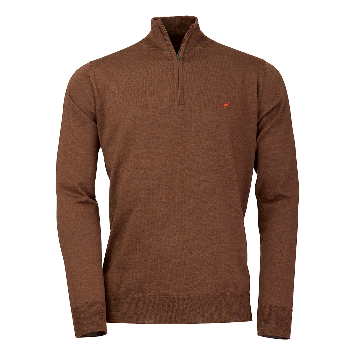Norfolk Zip Neck Merino Sweater – Rum