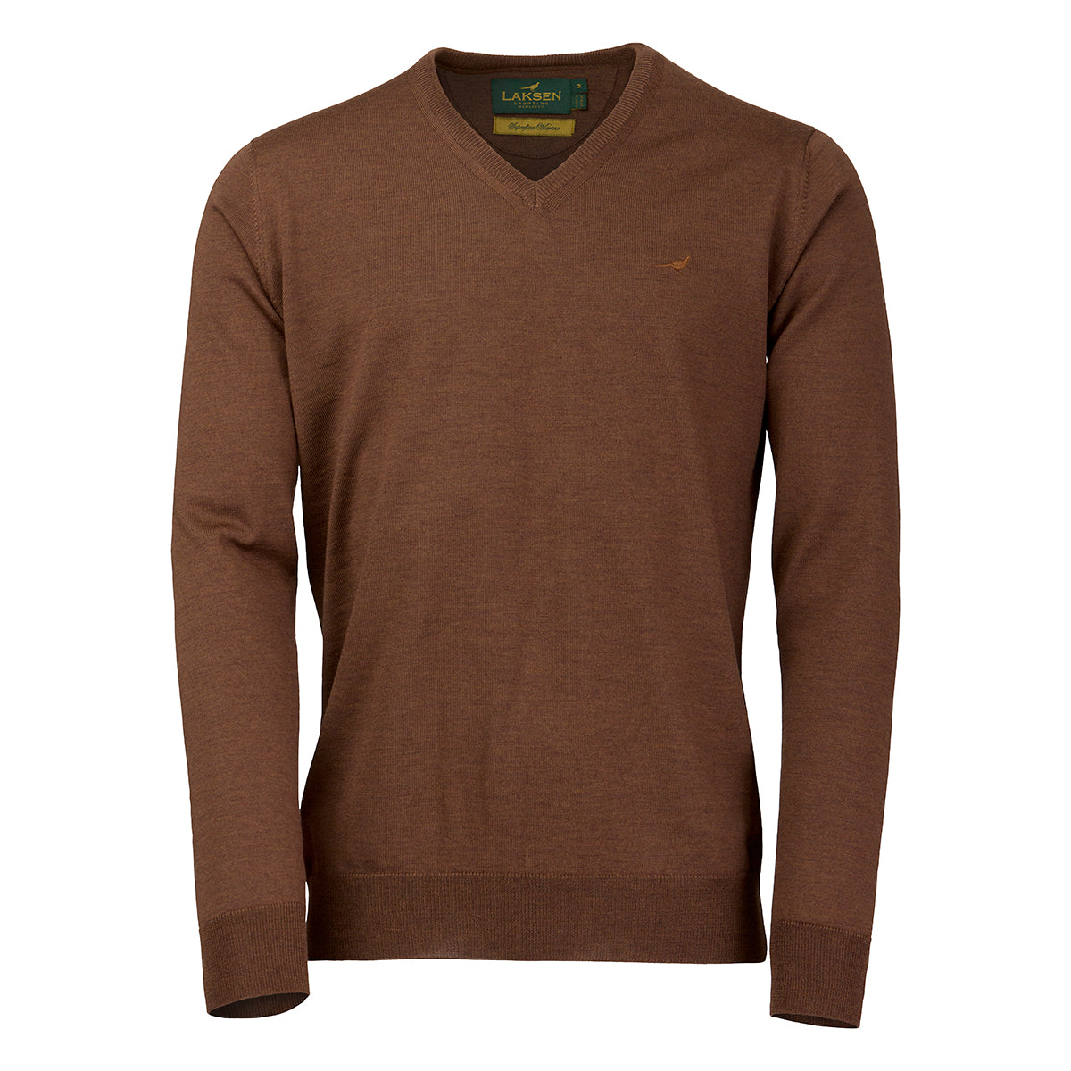 Sussex V-neck Merino Sweater – Burnt Orange