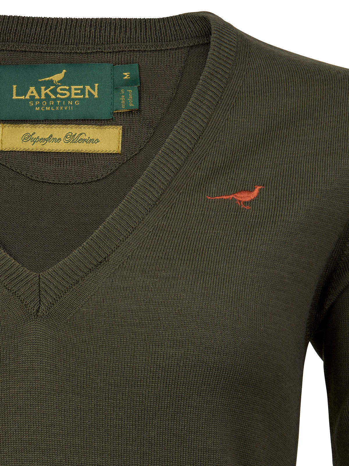 Camilla V-neck Merino Sweater – Olive