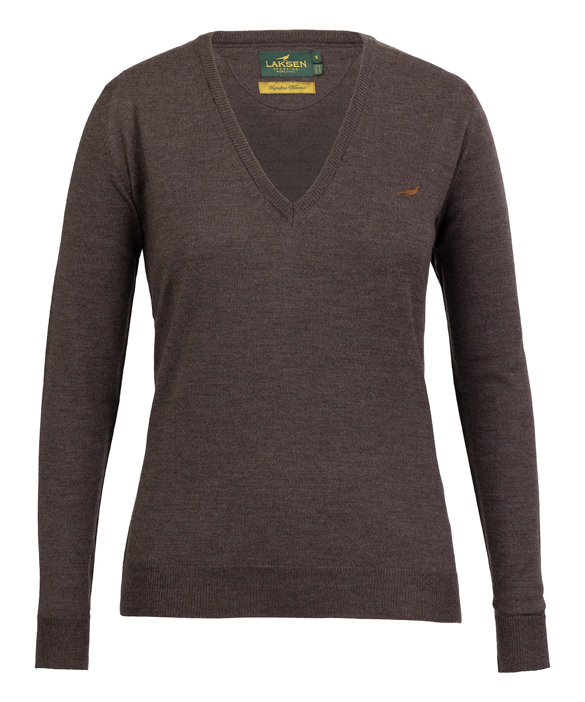 Camilla V-neck Merino Sweater - Chocolate