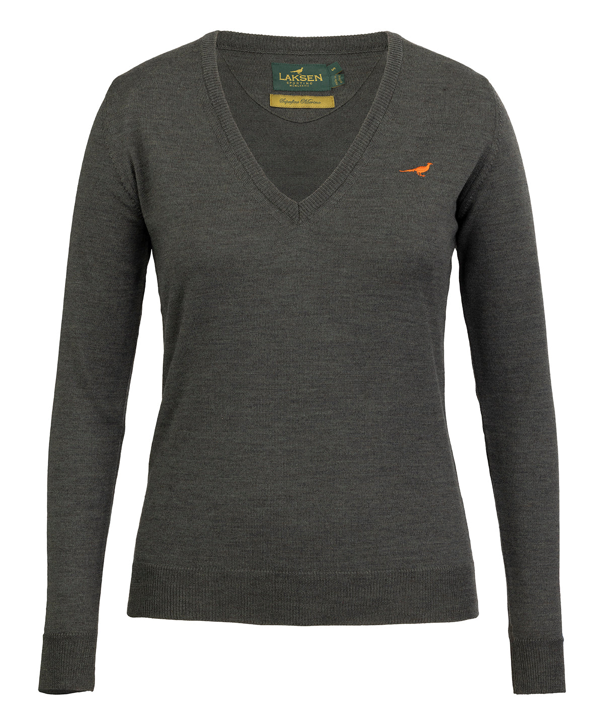 Camilla V-neck Merino Sweater - Loden Green