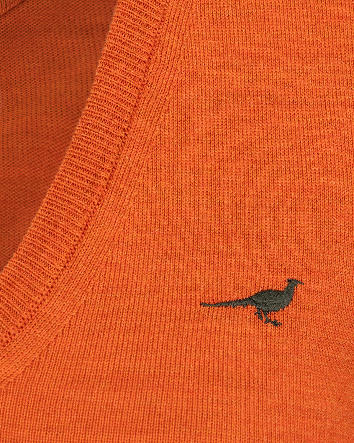 Camilla V-neck Merino Sweater - Orange