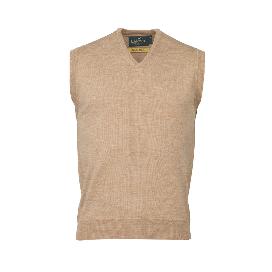 York Merino Knit Vest - Sand