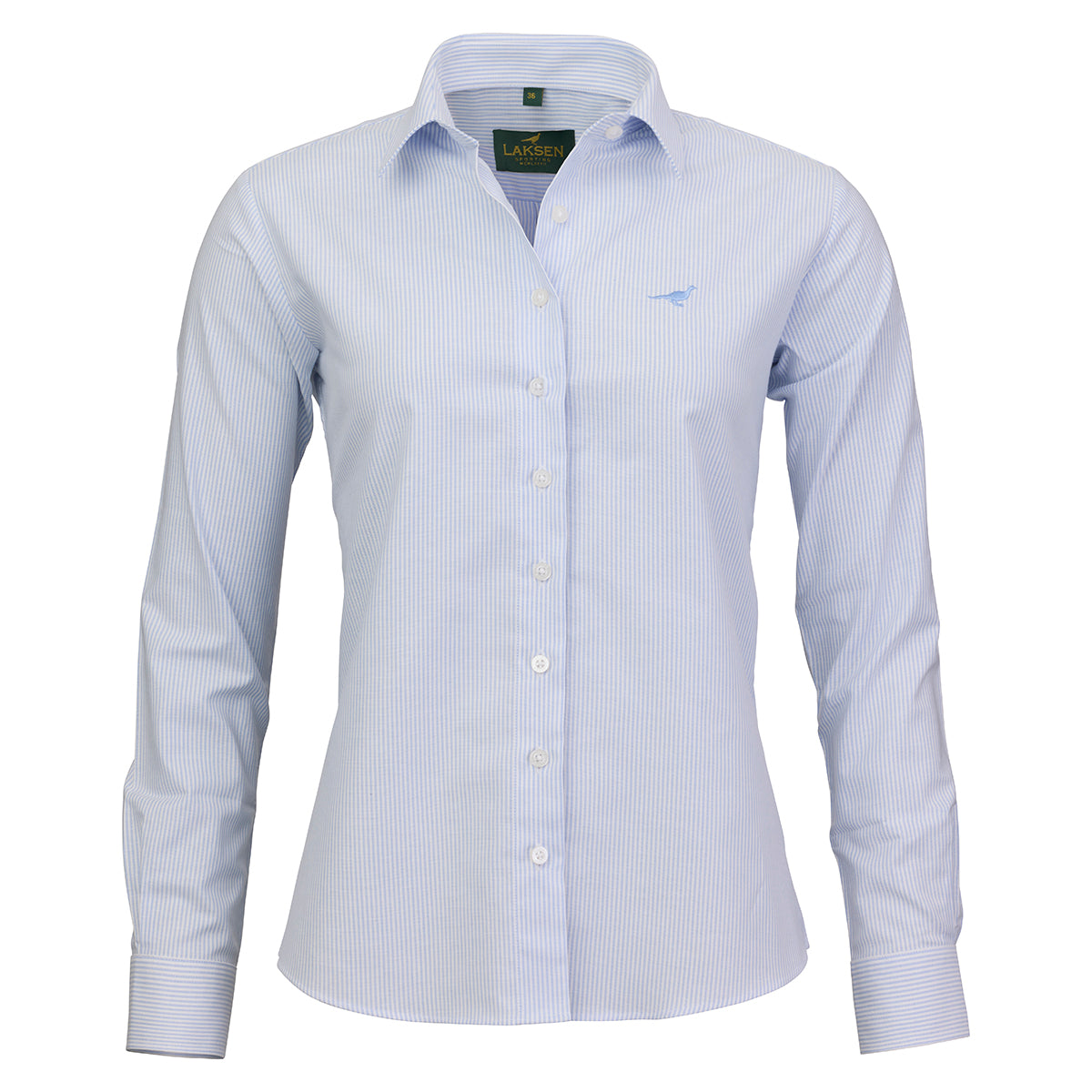 Lady Pin Oxford Stretch Shirt - Light Blue