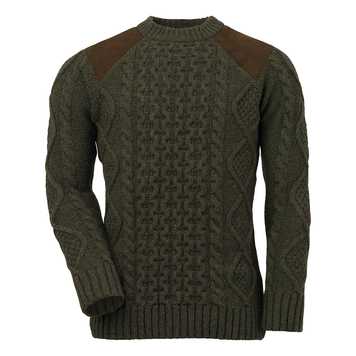 Maree O-neck Cable Knit Sweater - Olive