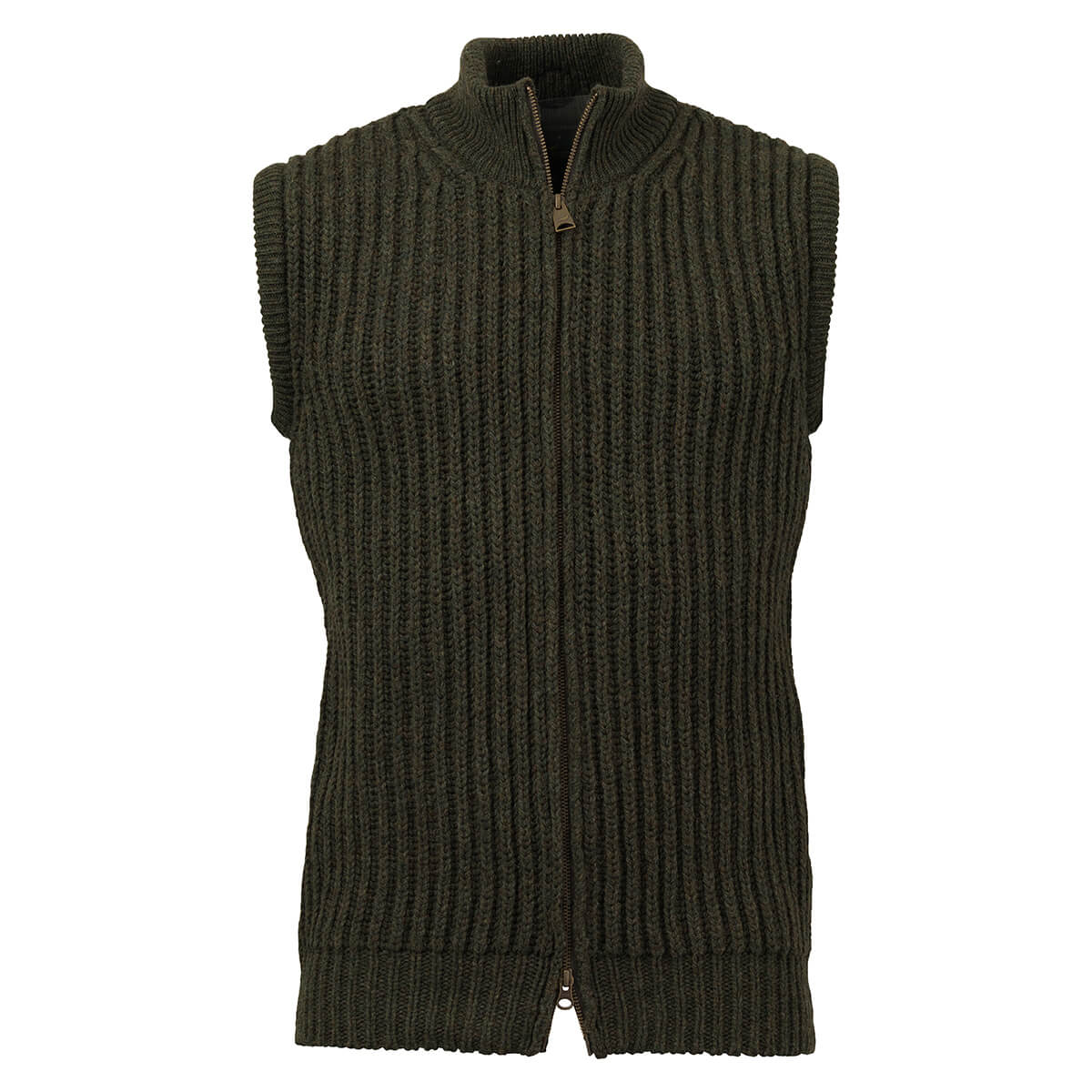 Oban Cable Knit Vest - Olive