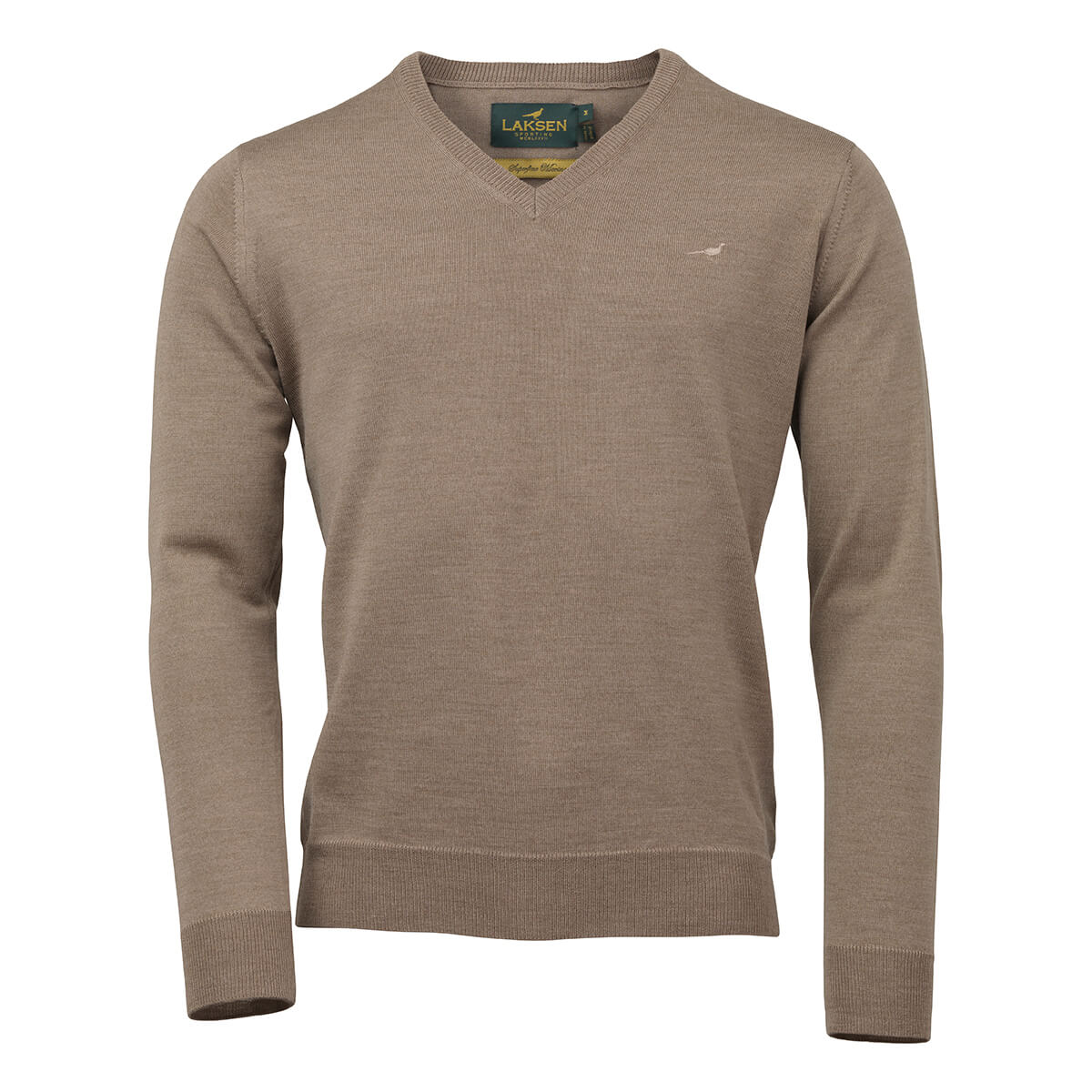 Sussex V-neck Merino Sweater - Sand