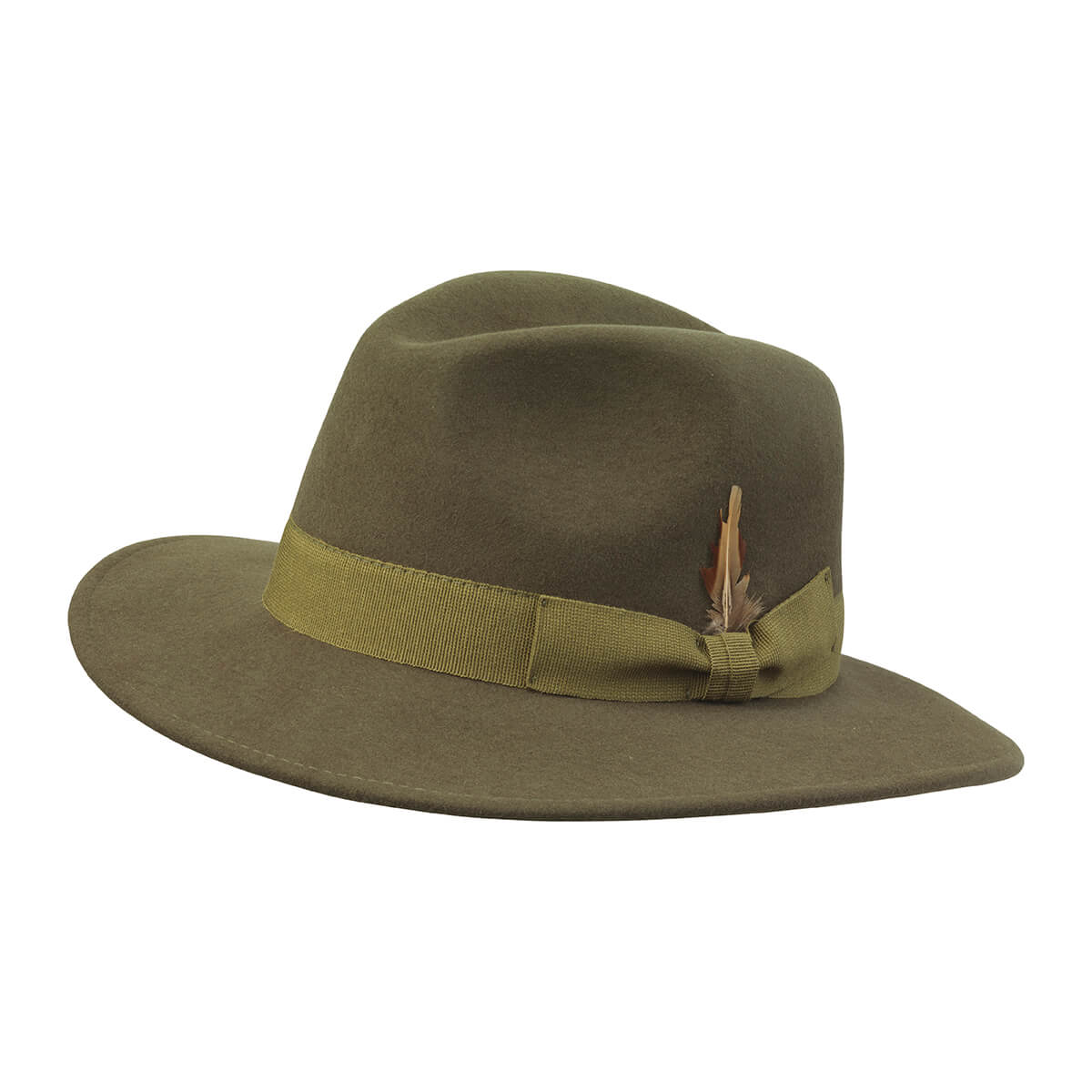 Heritage Fedora Cashmere Hat - Loden