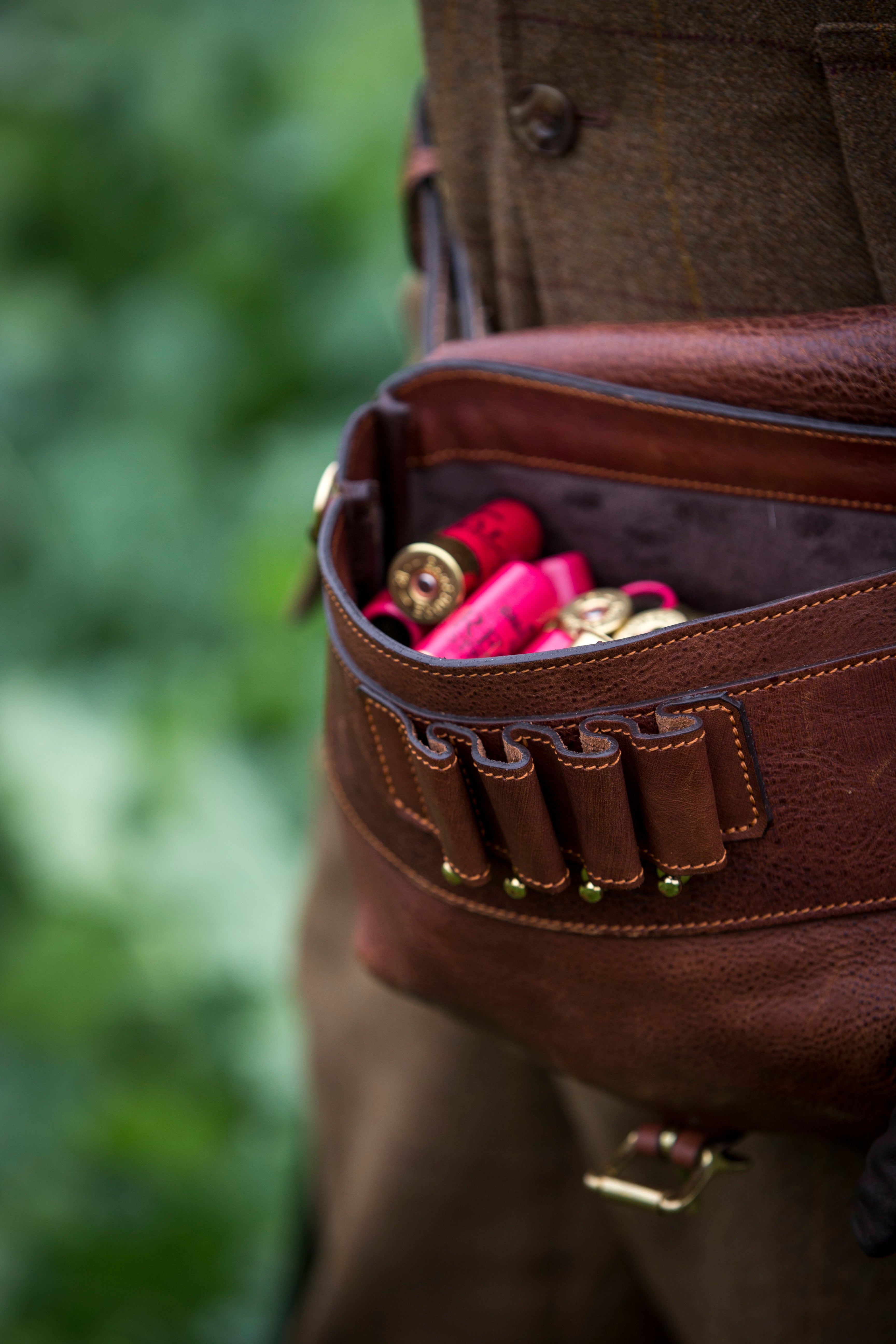 Leather Cartridge Bag for 12 Gauge