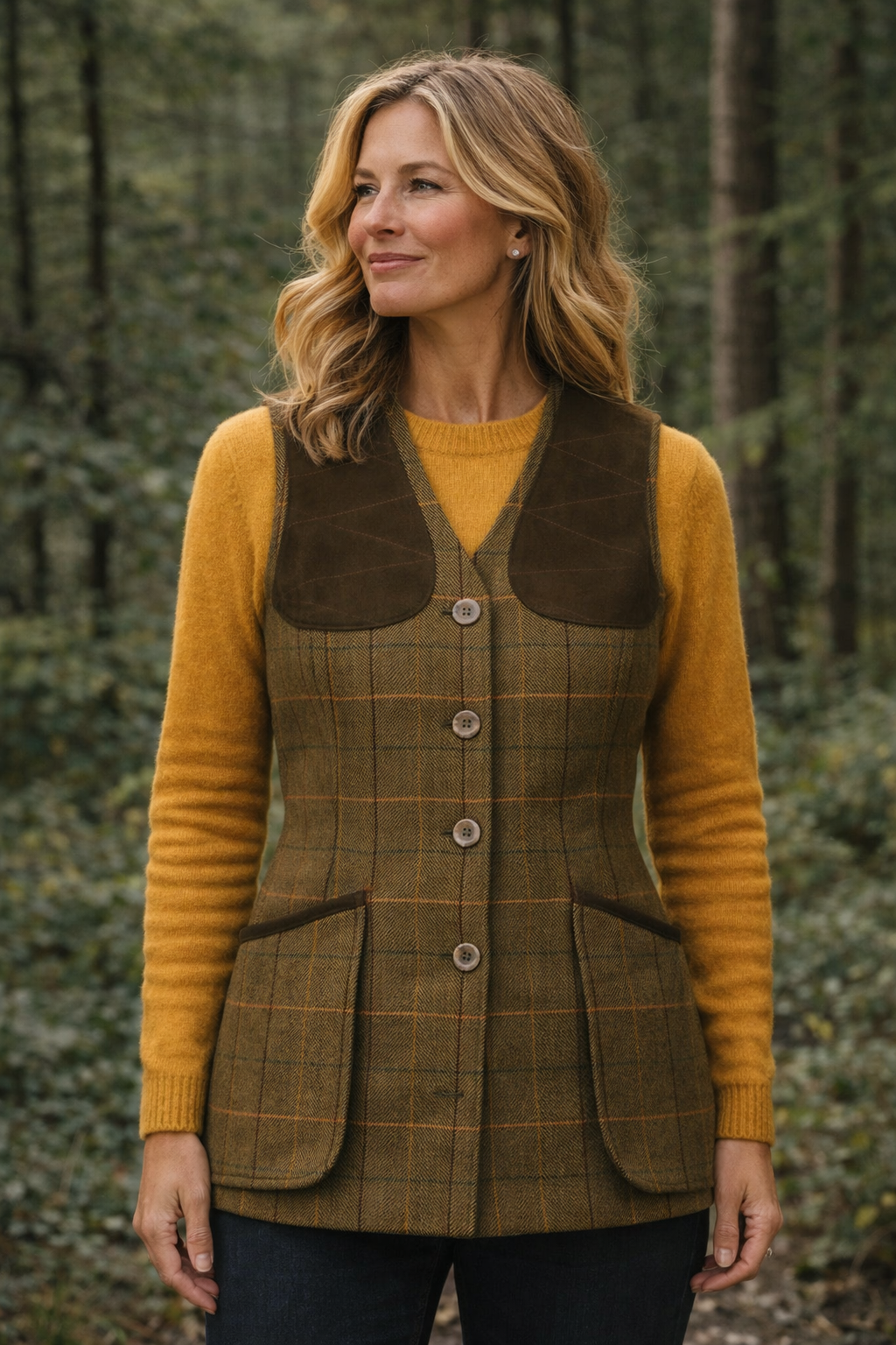 Cara Beauly Tweed Shooting Vest